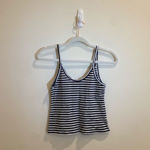BRANDY MELVILLE Blue and white striped tank top.